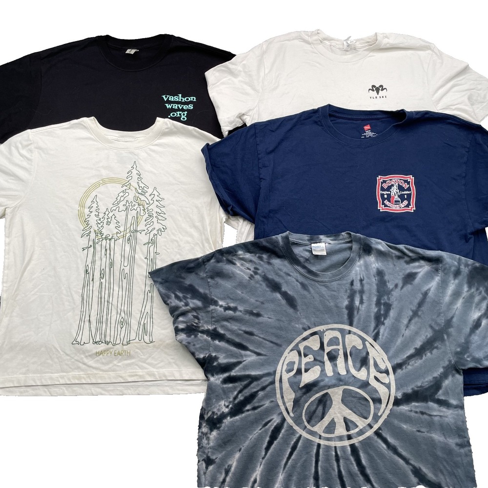 T-Shirt Lot of 5 Mens XL Graphic Tee Outdoor Gorpcore Streetwear Boho Surf Skate
